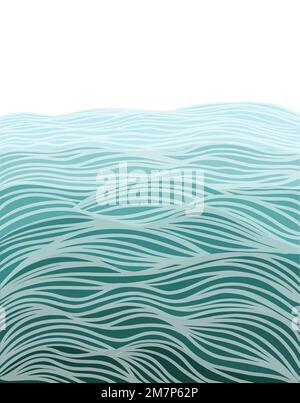 Fond marin avec vagues. Illustration vectorielle Illustration de Vecteur