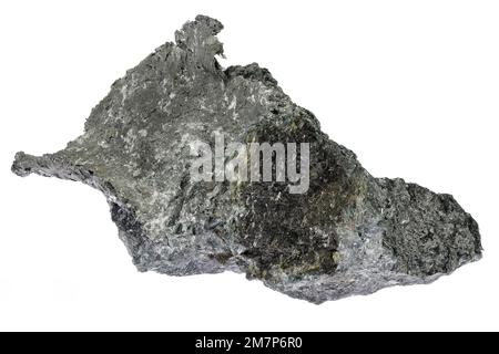 Groupe de plomb natif de la mine Garpenberg, en Suède, isolé sur fond blanc Banque D'Images