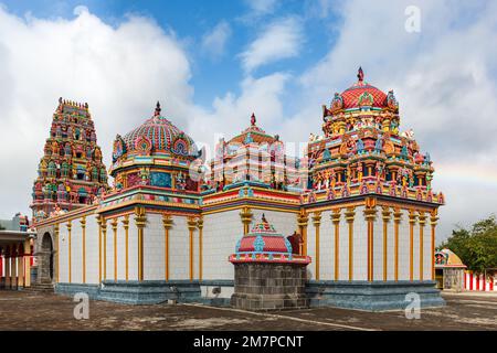 Temple hindou Kaylasson coloré, Port Louis, Maurice Banque D'Images