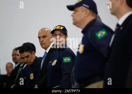 Portrait d'Alexandre de Moraes Ministre brésilien de la Justice, nommé pour la Cour fédérale suprême, au siège de la police fédérale des autoroutes 04/29/2016 Banque D'Images