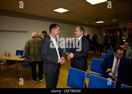 Türsten Herbst (MDB und paramentarischer Geschäftsführer der Bundestag) und Oberbürgermeister Octavian Ursu beim Neujahrsempfang der FDP gör Banque D'Images