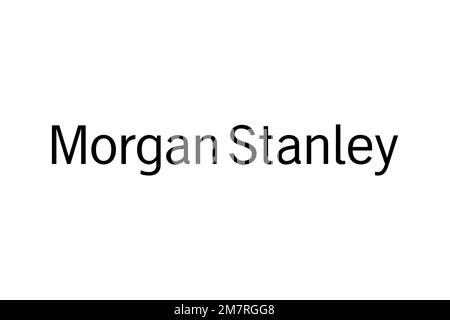 Morgan Stanley, logo, fond blanc Banque D'Images
