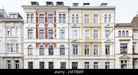 maisons en rangée magnifiquement restaurées de la fin du 19th siècle avec un design individuel à cologne ehrenfeld Banque D'Images