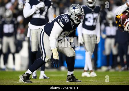 Dallas Cowboys defensive tackle Neville Gallimore runs a drill during the  NFL football team's training camp Monday, July 31, 2023, in Oxnard, Calif.  (AP Photo/Mark J. Terrill Stock Photo - Alamy