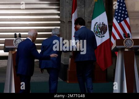 Non exclusif: 10 janvier 2023, Mexico, Mexique: Les présidents du Mexique, Andres Manuel Lopez Obrador; des États-Unis, Joe Biden et le P. Banque D'Images