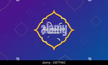Fond de kareem de Ramadan. Convient aux cartes de vœux, aux affiches, aux pages d'arrivée ou à d'autres besoins avec un thème islamique. Illustration de Vecteur