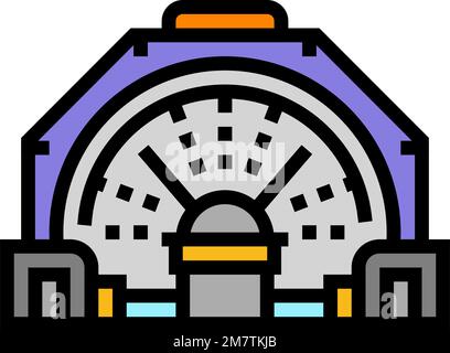 illustration vectorielle de l'icône de couleur de production d'acier du concentrateur Illustration de Vecteur