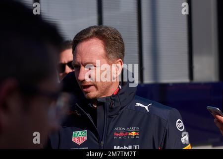 28.02.2019. Barcelone, ​​Spain, Christian Horner dans le paddock des 2019 F1 épreuves d'avant-saison Banque D'Images