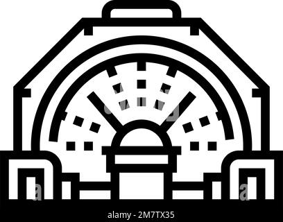 illustration vectorielle de l'icône de la ligne de production d'acier du concentrateur Illustration de Vecteur