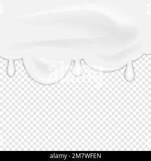 Goutte de crème fondue isolée sur fond transparent. Illustration vectorielle. SPE 10. Illustration de Vecteur