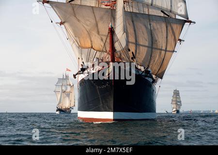 Grand navire russe Sedov, départ de la course de Stavanger, 2011 Banque D'Images