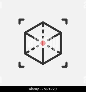 Réalité augmentée. icône de cube isolée sur fond blanc. Illustration vectorielle. SPE 10. Illustration de Vecteur