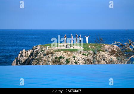 Mexique, Nayarit, côte Pacifique, Punta Mita, four Seasons Resort , Yoga Banque D'Images