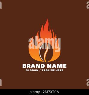 Modèle simple de logo de café. Illustration vectorielle modifiable, redimensionnable. Illustration de Vecteur