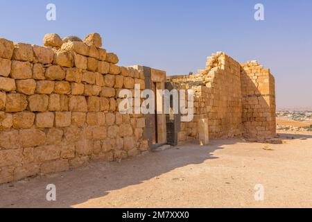 Extérieur du château du désert de Qasr Al Hallabat en Jordanie Banque D'Images