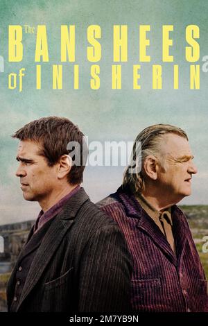 L'affiche « The Banshees of Inisherin » Colin Farrell & Brendan Gleeson Banque D'Images