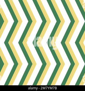 Décoration sans couture. Arrière-plan moderne. Motif géométrique moderne avec zigzags verts et dorés Banque D'Images