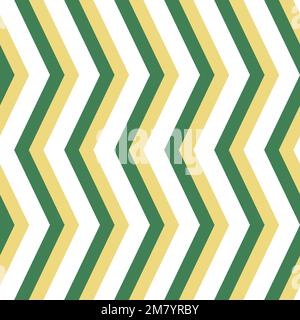 Décoration sans couture. Arrière-plan moderne. Motif géométrique moderne avec zigzags verts et dorés Banque D'Images