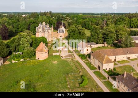 LE CHÂTEAU DE CHAMBRAY DATANT DU 16TH SIÈCLE, CLASSÉ MONUMENT HISTORIQUE FRANÇAIS, ABRITE L'ÉCOLE AGRICOLE MESNIL-SUR-ITON, EURE, NORMANDIE, FRANCE Banque D'Images