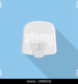 Sèche-mains automatique isolé en arrière-plan. Illustration vectorielle. SPE 10. Illustration de Vecteur