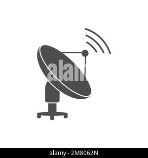 Icône de parabole satellite isolée sur fond blanc. Illustration vectorielle. SPE 10. Illustration de Vecteur