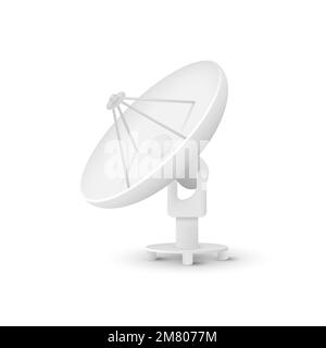 Antenne parabolique isolée sur fond blanc. Illustration vectorielle. SPE 10. Illustration de Vecteur