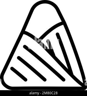 illustration vectorielle de l'icône de la ligne de premiers secours du bandage triangulaire Illustration de Vecteur