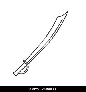 Icône d'épée de sabre de cavalerie. Illustration vectorielle. SPE 10. Illustration de Vecteur