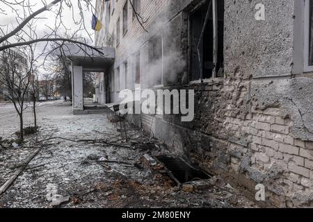 Kherson Ukraine, Italie. 11th janvier 2023. Ukraine - Kherson Ukraine maternité hôpital bombardé par l'armée russe usage éditorial usage seulement crédit: Agence de photo indépendante/Alamy Live News Banque D'Images