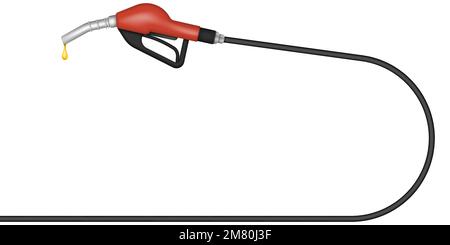 Buse de pompe à carburant rouge. Illustration vectorielle. SPE 10 Illustration de Vecteur