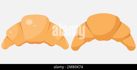 Ensemble de l'icône Croissant. icône de croissant de boulangerie. Illustration vectorielle. SPE 10. Illustration de Vecteur