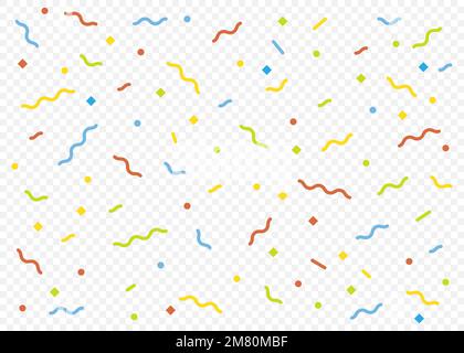 Arrière-plan abstrait avec de nombreux petits morceaux de confettis colorés et de ruban. Illustration vectorielle. SPE 10. Illustration de Vecteur