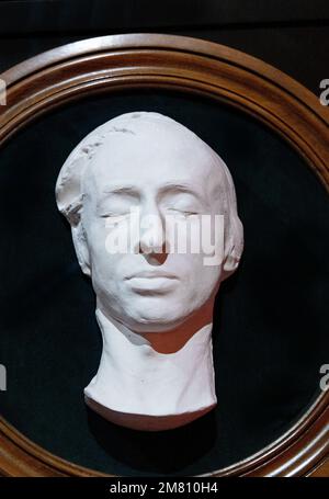 Masque de mort de Frédéric Chopin 1810-1849, compositeur polonais ; au Musée Czartoryski, Cracovie Pologne Europe Banque D'Images