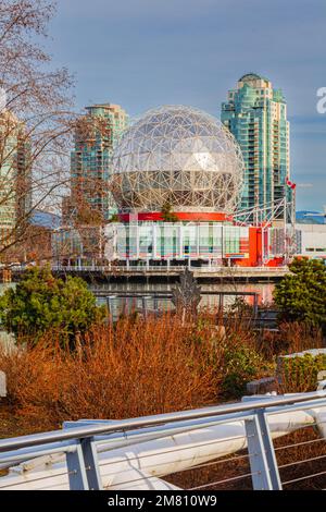 Dôme géodésique du BC Science Centre à Vancouver Canada Banque D'Images