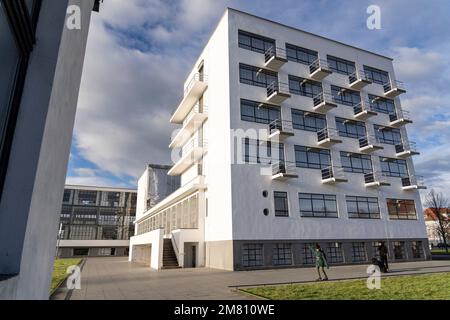 Résidences pour étudiants, bauhaus School, Dessau, République fédérale d'Allemagne Banque D'Images