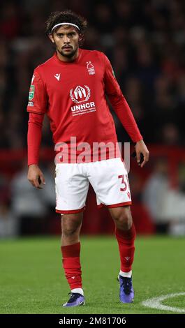 Nottingham, Angleterre, le 11th janvier 2023. Gustavo Scarpa de la forêt de Nottingham pendant le match de la coupe Carabao au City Ground, Nottingham. Le crédit photo doit être lu : Darren Staples / Sportimage Banque D'Images