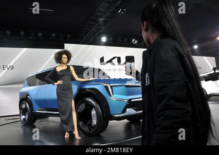 12 janvier 2023, Greater Noida Uttar Pradesh, Uttar Pradesh, Inde: Kia car in Auto ExpoCar Présentation dans Auto Expo 2023, ouvert au public du 13 janvier au 18 janvier 2023, (Credit image: © Ravi Batra/ZUMA Press Wire) USAGE ÉDITORIAL SEULEMENT! Non destiné À un usage commercial ! Banque D'Images