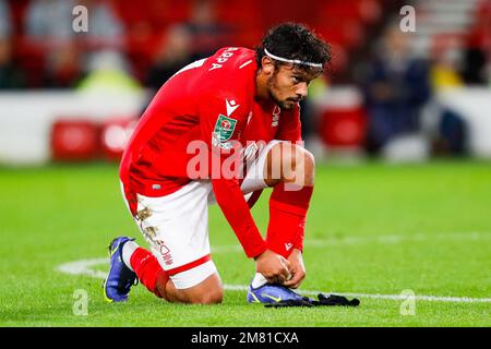 The City Ground, Nottingham, Royaume-Uni. 11th janvier 2023. Carabao Cup football, Nottingham Forest versus Wolverhampton Wanderers; Gustavo Scarpa de Nottingham Forest Credit: Action plus Sports/Alay Live News Banque D'Images