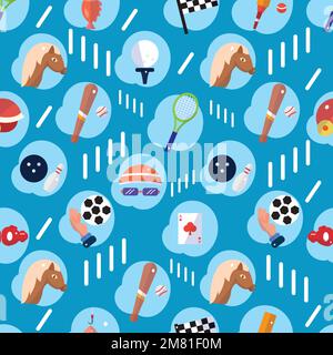 Arrière-plan sans couture avec icônes sport Vector Illustration de Vecteur