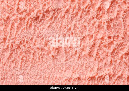 texture crème glacée à la fraise rose Banque D'Images