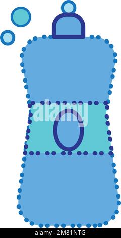 Distributeur de savon à vaisselle isolé icône de propreté Vector Illustration de Vecteur