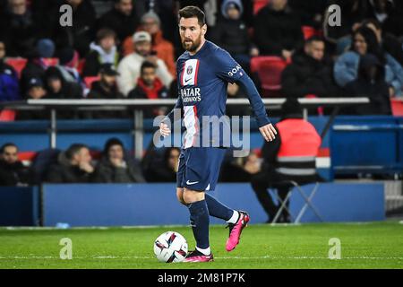 Paris, France, France. 11th janvier 2023. Lionel (Lion) MESSI du PSG lors du match de la Ligue 1 entre Paris Saint-Germain (PSG) et l'OCS Angers au stade du Parc des Princes sur 11 janvier 2023 à Paris, France. (Credit image: © Matthieu Mirville/ZUMA Press Wire) USAGE ÉDITORIAL SEULEMENT! Non destiné À un usage commercial ! Banque D'Images