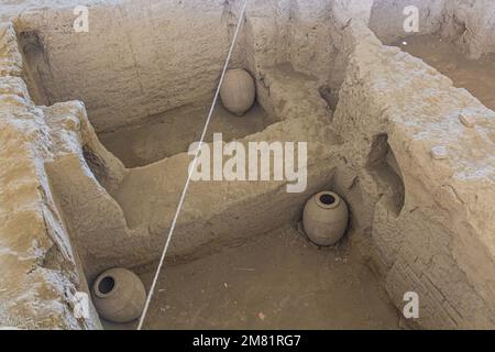 Ecbatana ruines à Hegmataneh colline à Hamadan, Iran Banque D'Images