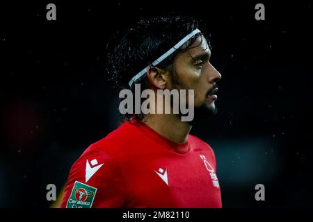 The City Ground, Nottingham, Royaume-Uni. 11th janvier 2023. Carabao Cup football, Nottingham Forest versus Wolverhampton Wanderers; Gustavo Scarpa de Nottingham Forest Credit: Action plus Sports/Alay Live News Banque D'Images