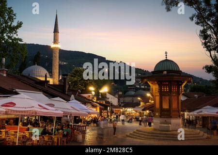 Sarajevo Bosnie Herzégovine place principale prise en juin 2022 Banque D'Images