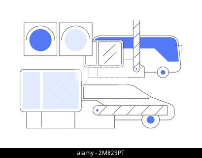 Illustration vectorielle abstraite de concept de route à péage. Illustration de Vecteur