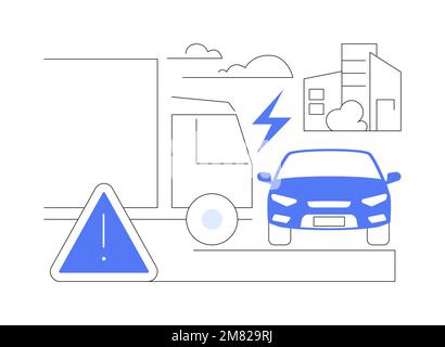 Illustration du vecteur de concept abstrait accident de la circulation. Illustration de Vecteur