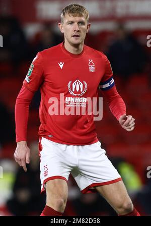 Nottingham, Angleterre, le 11th janvier 2023. Joe Worrall de la forêt de Nottingham pendant le match de la coupe Carabao au City Ground, Nottingham. Le crédit photo doit être lu : Darren Staples / Sportimage Banque D'Images