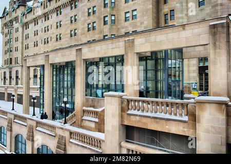 Le Fairmont, Château Laurier en hiver, Ottawa (Ontario), Canada Banque D'Images