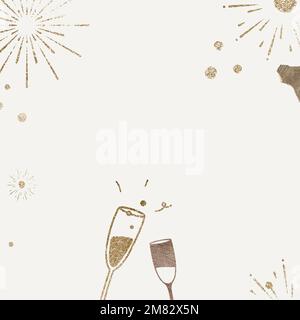 Champagne d'arrière-plan pétillant vecteur de la fête du nouvel an Illustration de Vecteur